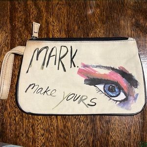 mark. brand makeup bag with wrist strap